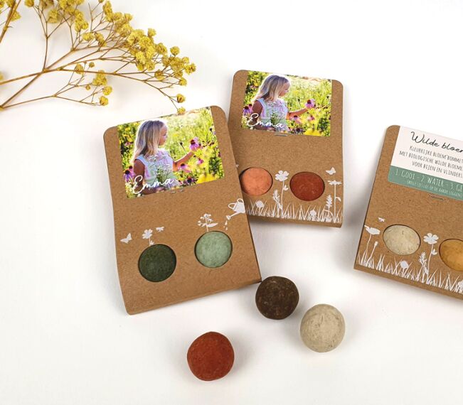 Bloembommetjes met foto - Communiebedankje - Sfeerbeeld 1