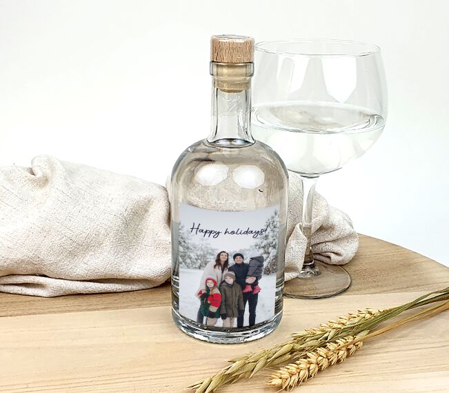 Gepersonaliseerde gin - Transparante fles - Kerstcadeau - Sfeerbeeld 2