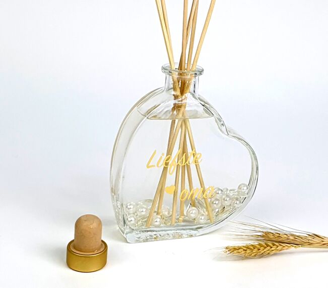 Geurstokjes met tekst - Hartje 200ml - Sfeerbeeld 3