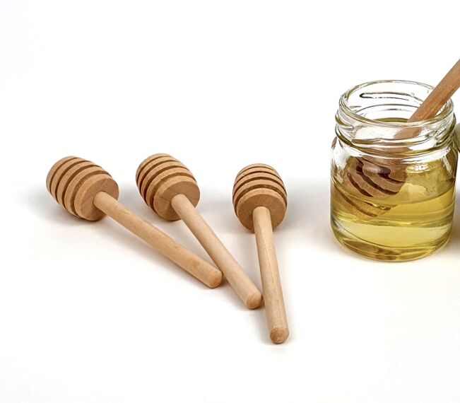 Honinglepel mini hout - 8cm - Sfeerbeeld 1