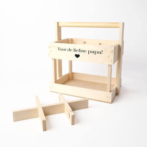 Bierkratje hout voor 6 flesjes - Biercadeau - Sfeerbeeld 3