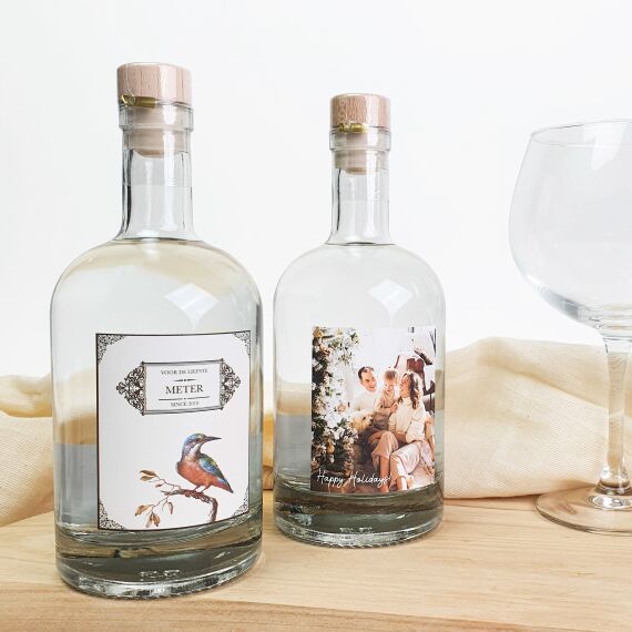 Gepersonaliseerde gin - Transparante fles - Kerstcadeau - Sfeerbeeld 1