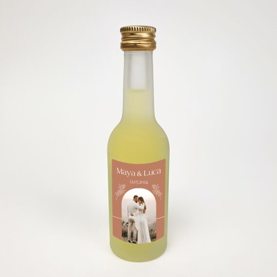 Gepersonaliseerde limoncelloflesje - Bedankje huwelijk - Boho - Sfeerbeeld 1