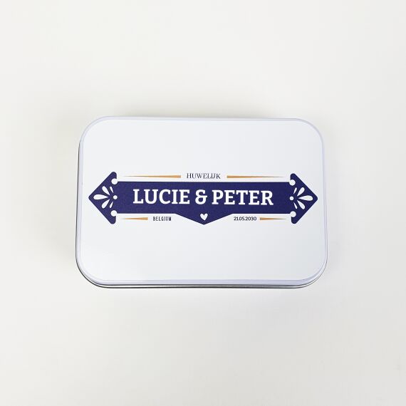 Destrooper koekendoosje huwelijksbedankje - Destrooper wit - Sfeerbeeld 1