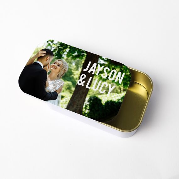 Luxe snoepdoosje - Bedankje huwelijk - Met foto - Sfeerbeeld 1