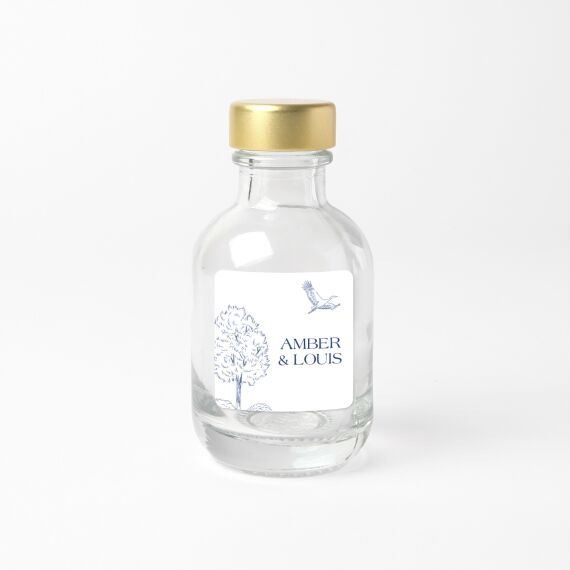 Luxe drankflesje transparant - Huwelijk - Blue tree - Sfeerbeeld 2