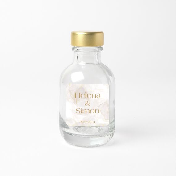 Luxe drankflesje transparant - Huwelijk - White marmer - Sfeerbeeld 2