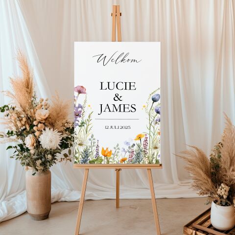 Welkomstbord huwelijk