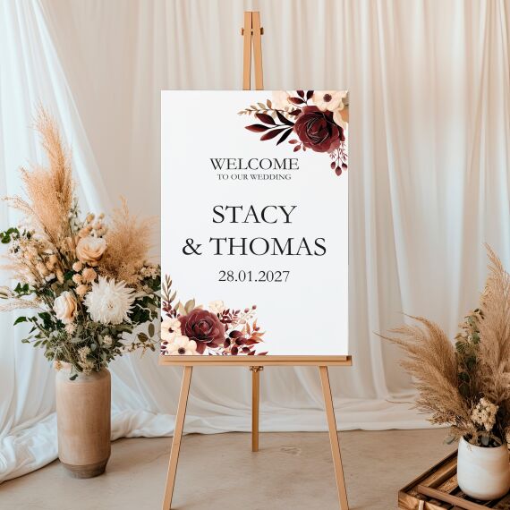 Welkomstbord huwelijk - Terracotta flowers - Sfeerbeeld 1