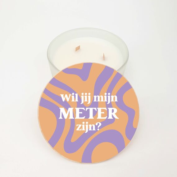 Gepersonaliseerde geurkaars XL - Colorful groove - Sfeerbeeld 2