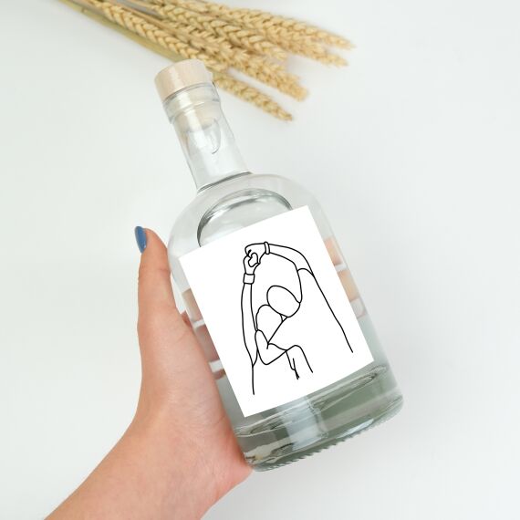 Gepersonaliseerde gin - Lijntekening van jouw foto - Sfeerbeeld 1