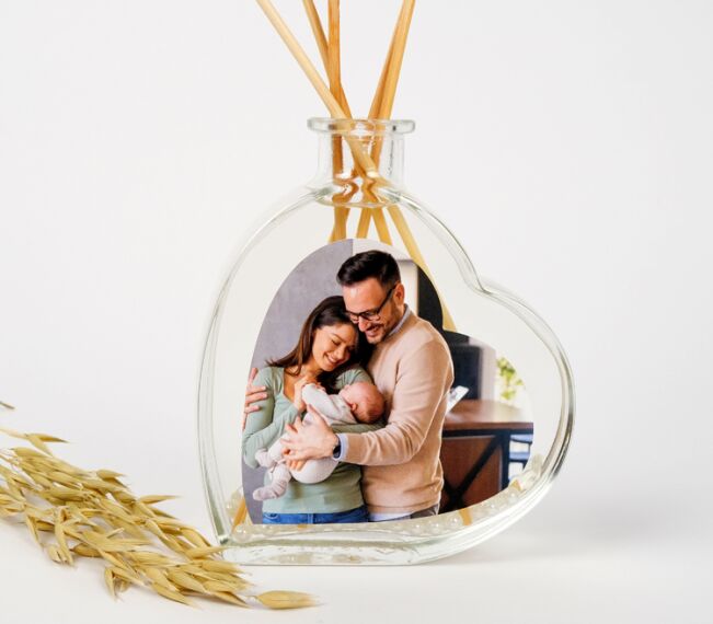 Gepersonaliseerde geurstokjes met foto - Hartje - Sfeerbeeld 1