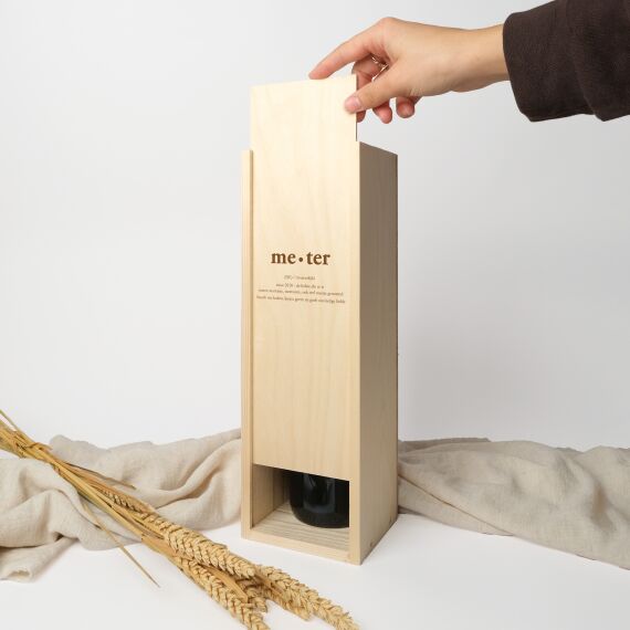 Gepersonaliseerde wijnkist - Schuifdeksel - Woordenboek - Sfeerbeeld 1