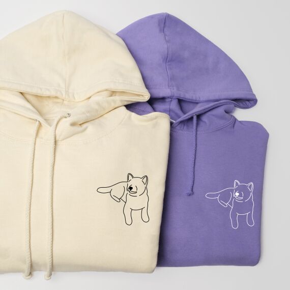 Matching hoodies - Lijntekening van jouw foto - Sfeerbeeld 3