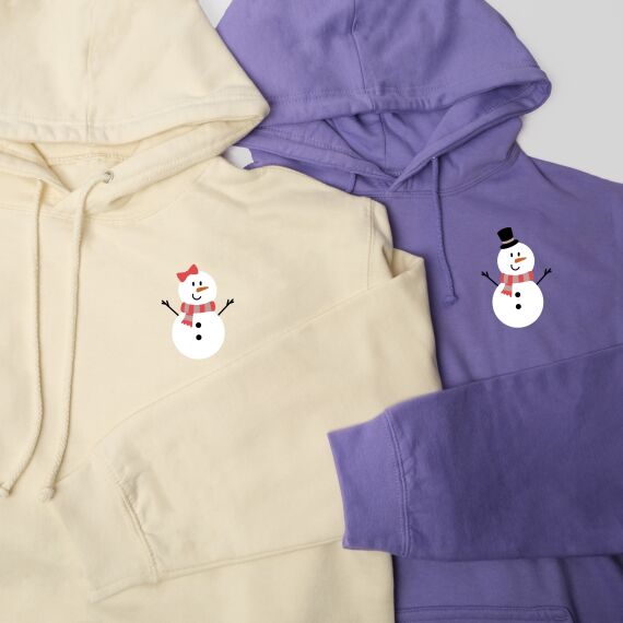Matching hoodies - Mr & Mrs Snowman - Sfeerbeeld 2