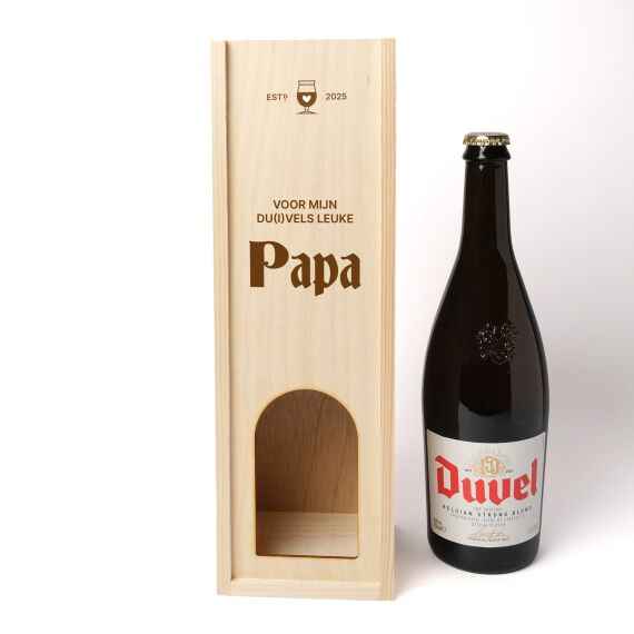 Origineel bier cadeau - Gepersonaliseerd bierkistje 75cl - Sfeerbeeld 1