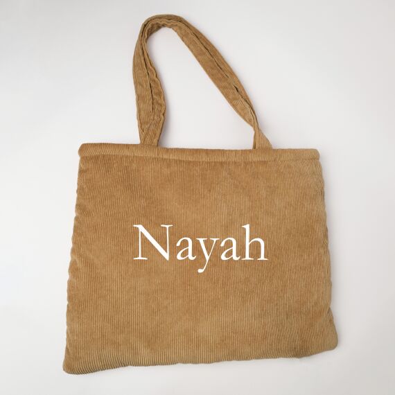 Gepersonaliseerde velours tas - Met naam - Sfeerbeeld 3