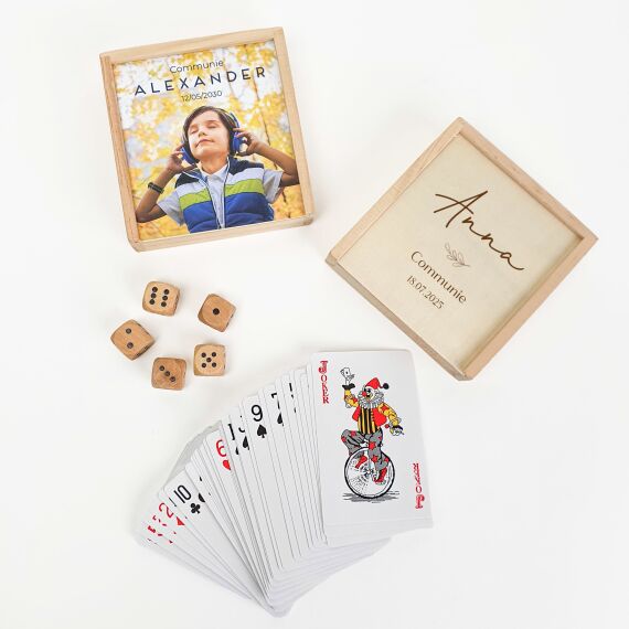 Houten spellendoos - Communiebedankje - Sfeerbeeld 1