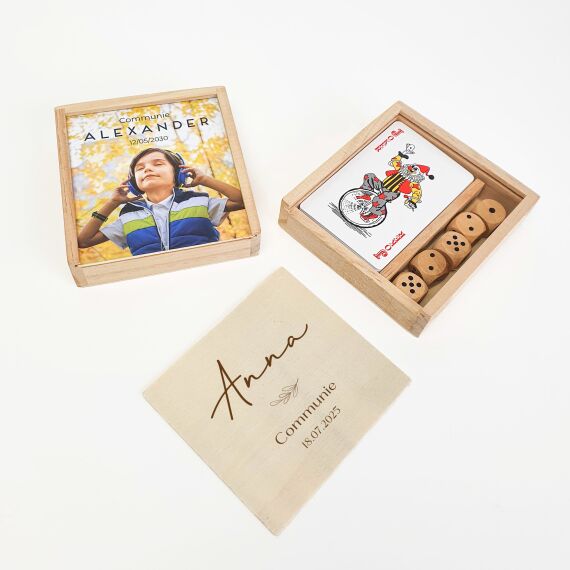 Houten spellendoos - Communiebedankje - Sfeerbeeld 3