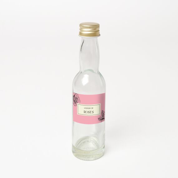 Mini drankflesjes 40ml - Bedankje huwelijk - Rozenlikeur - Sfeerbeeld 1